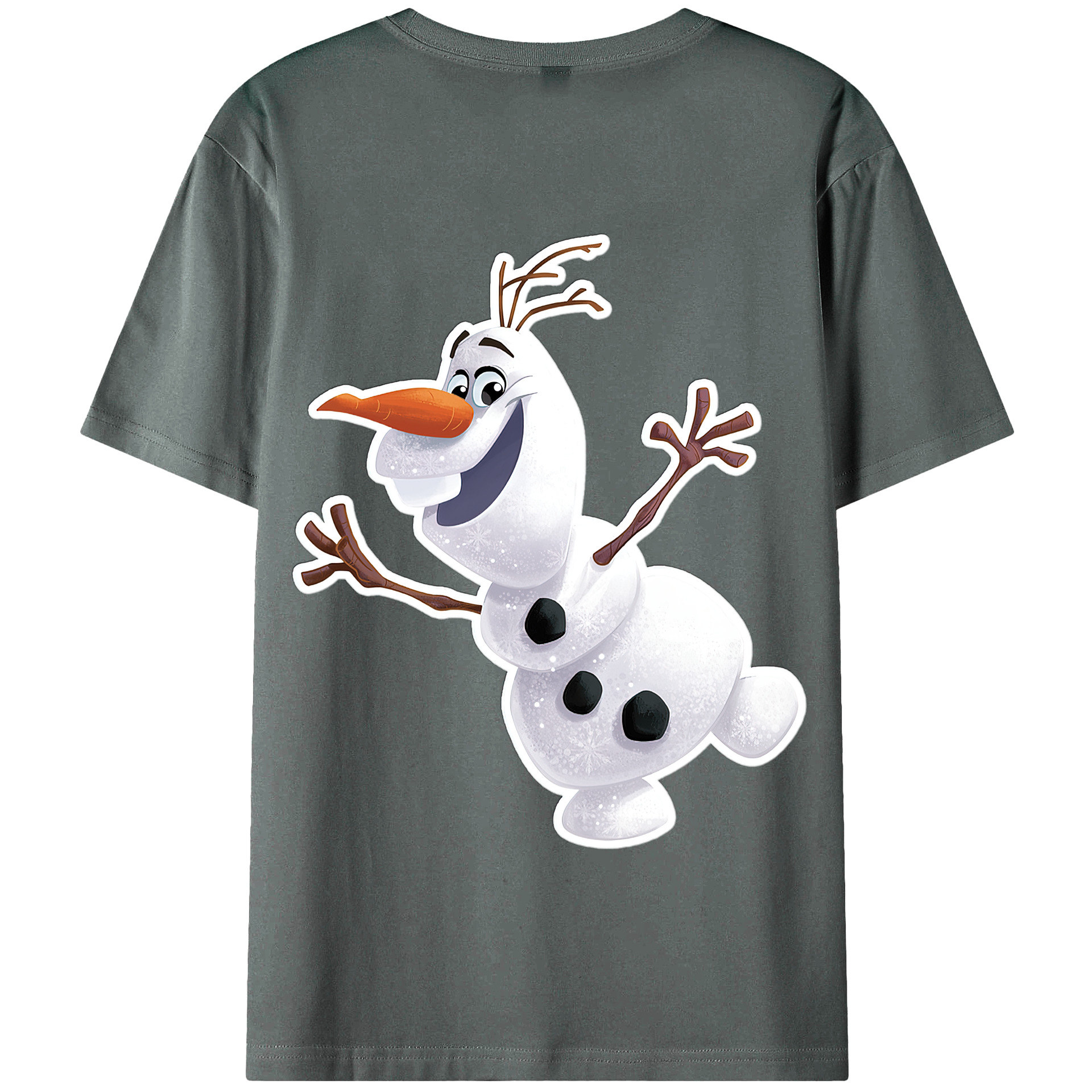 （画像用） アナと雪の女王 アンナ エルサ Frozen Anna Elsa 綿100％半袖Tシャツ（背面プリント）